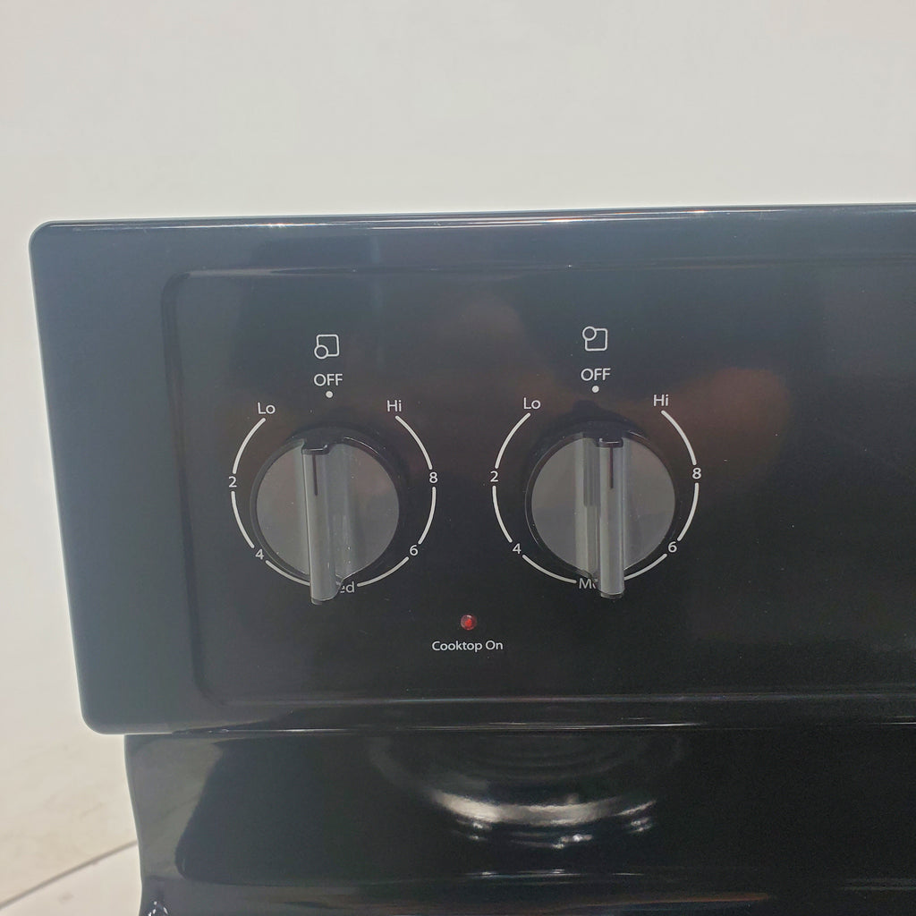 Pictures of Counter Depth Black Whirlpool 4.8 cu. ft. Freestanding 4 Heating Element Electric Range with Digital Display - Certified Refurbished - Neu Appliance Outlet - Discount Appliance Outlet in Austin, Tx