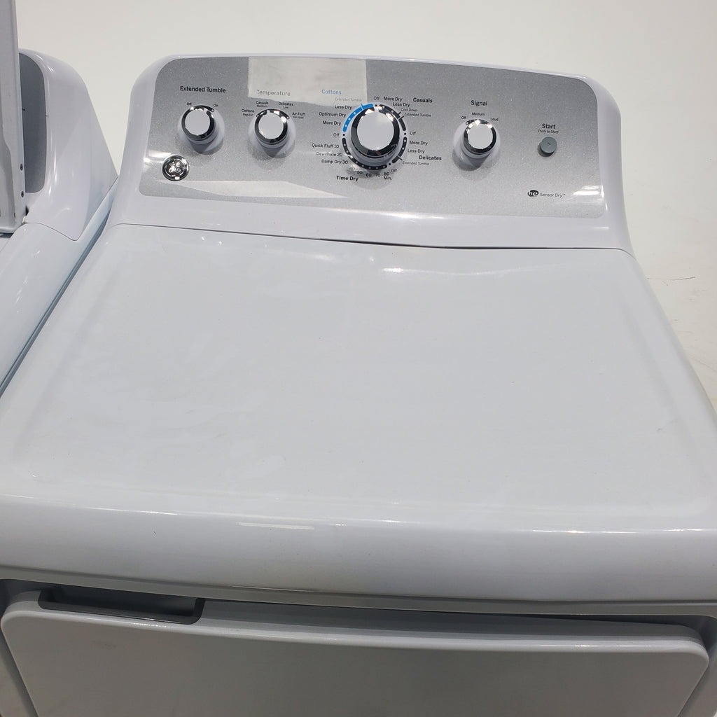 Pictures of ENERGY STAR GE  4.4 cu. ft. Top Load Washing Machine with Infusor Wash System and 7.2 cu. ft. Electric Dryer with HE Sensor Dry - Certified Refurbished - Neu Appliance Outlet - Discount Appliance Outlet in Austin, Tx