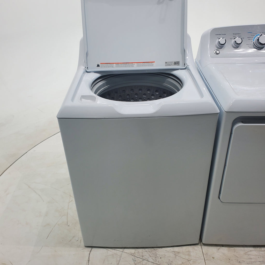 Pictures of ENERGY STAR GE  4.4 cu. ft. Top Load Washing Machine with Infusor Wash System and 7.2 cu. ft. Electric Dryer with HE Sensor Dry - Certified Refurbished - Neu Appliance Outlet - Discount Appliance Outlet in Austin, Tx