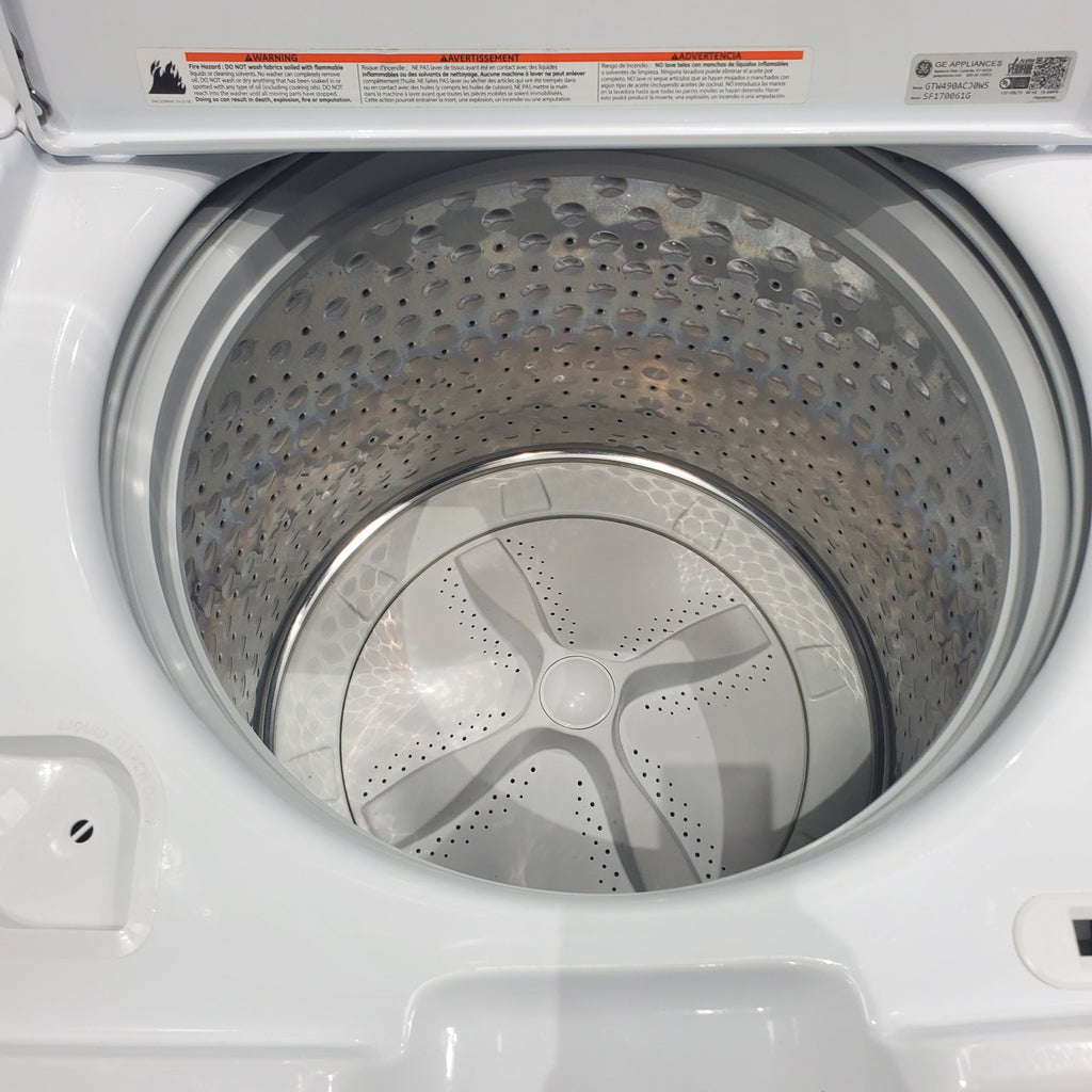 Pictures of ENERGY STAR GE  4.4 cu. ft. Top Load Washing Machine with Infusor Wash System and 7.2 cu. ft. Electric Dryer with HE Sensor Dry - Certified Refurbished - Neu Appliance Outlet - Discount Appliance Outlet in Austin, Tx