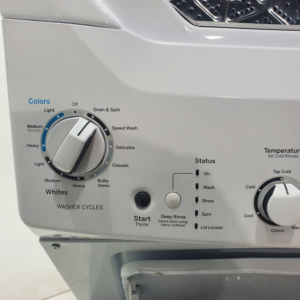 Pictures of GE 3.8 cu. ft. Laundry Center Washer and 5.9 cu. ft. Electric Dryer with Electro-Mechanical Rotary Dial Controls - Certified Refurbished - Neu Appliance Outlet - Discount Appliance Outlet in Austin, Tx