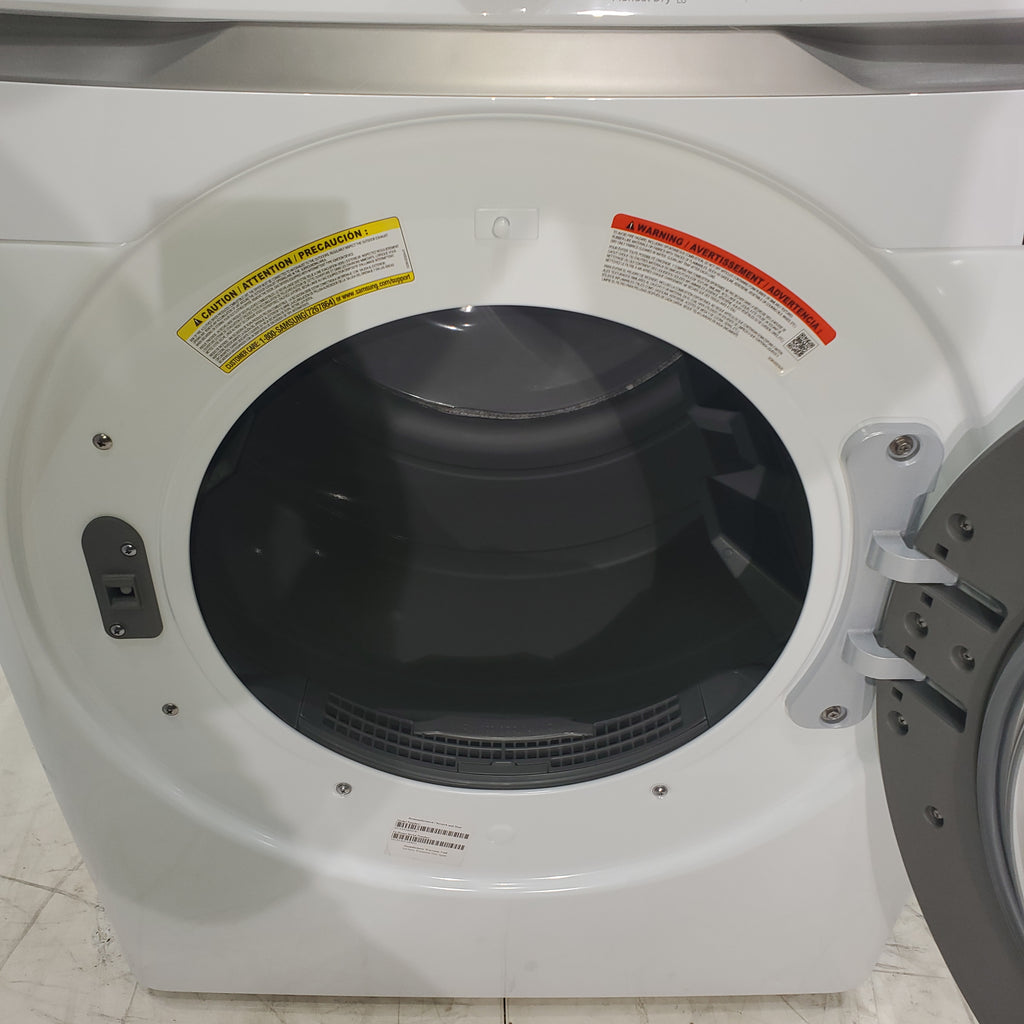 Pictures of White Samsung 7.5 cu. ft. Front Load Electric Dryer with Smart Care - Scratch and Dent - Minor - Neu Appliance Outlet - Discount Appliance Outlet in Austin, Tx