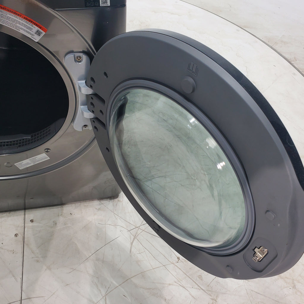 Pictures of Platinum Samsung 7.5 cu. ft. Front Load Electric Dryer with Steam - Scratch & Dent - Minor - Neu Appliance Outlet - Discount Appliance Outlet in Austin, Tx