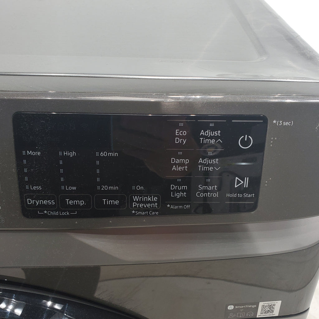 Pictures of Platinum Samsung 7.5 cu. ft. Front Load Electric Dryer with Steam - Scratch & Dent - Minor - Neu Appliance Outlet - Discount Appliance Outlet in Austin, Tx