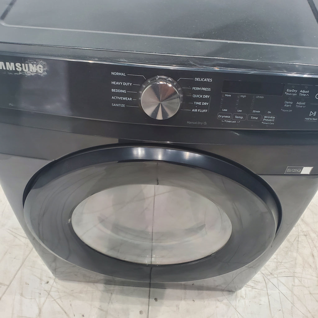 Pictures of Brushed Black Samsung 7.5 cu. ft. Frontload Electric Dryer with Sensor Dry - Scratch & Dent - Moderate - Neu Appliance Outlet - Discount Appliance Outlet in Austin, Tx