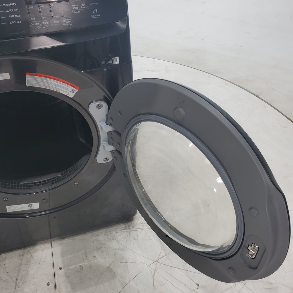 Pictures of Brushed Black Samsung 7.5 cu. ft. Frontload Electric Dryer with Sensor Dry - Scratch & Dent - Minor - Neu Appliance Outlet - Discount Appliance Outlet in Austin, Tx