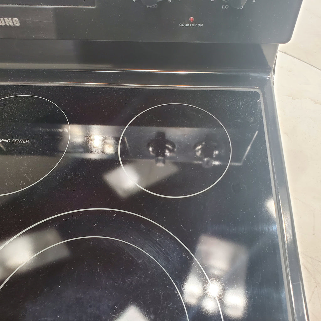 Pictures of Samsung Black 30inch Electric Glass Top Range with 5 Radiant Elements and True Fan Convection - Certified Refurbished - Neu Appliance Outlet - Discount Appliance Outlet in Austin, Tx