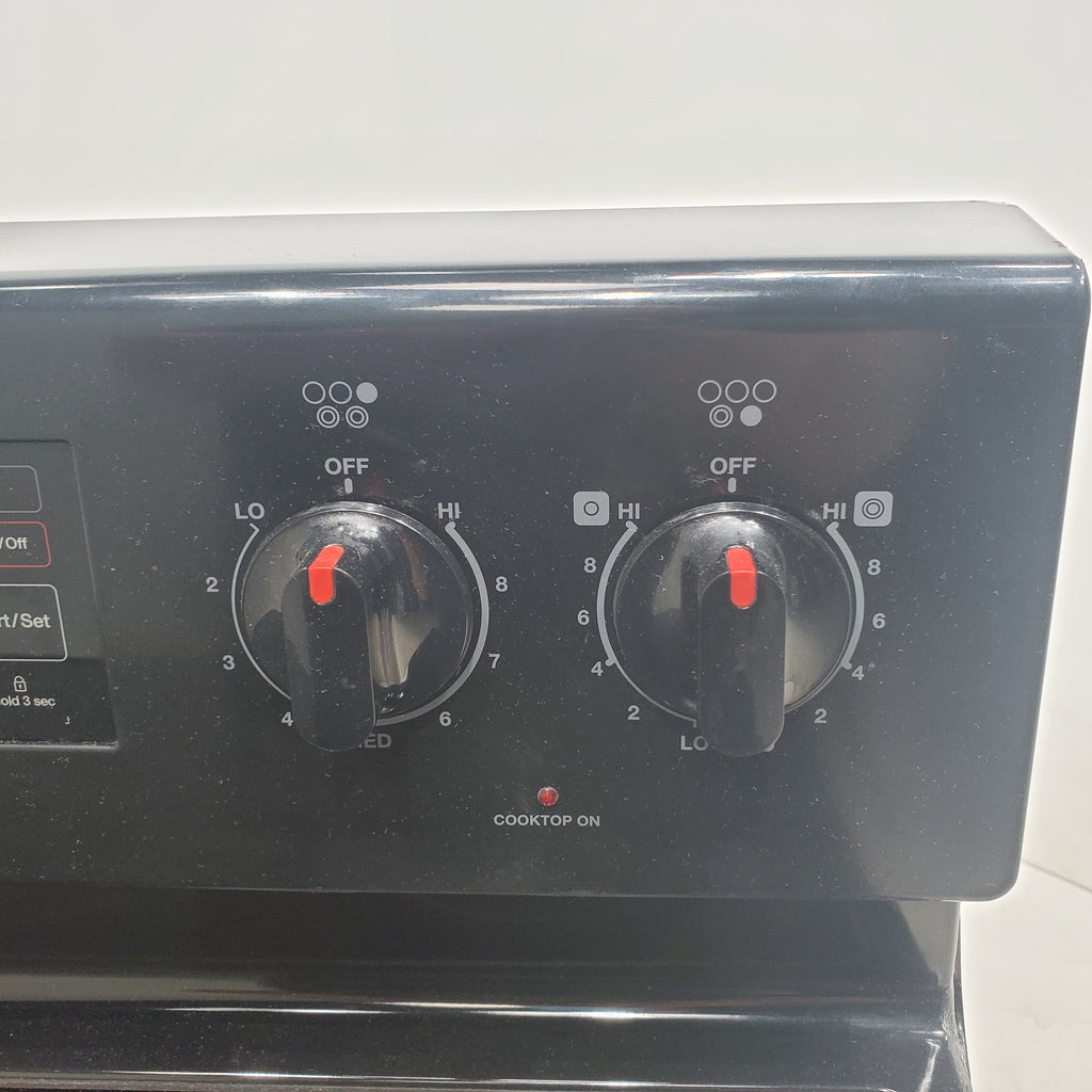 Pictures of Samsung Black 30inch Electric Glass Top Range with 5 Radiant Elements and True Fan Convection - Certified Refurbished - Neu Appliance Outlet - Discount Appliance Outlet in Austin, Tx