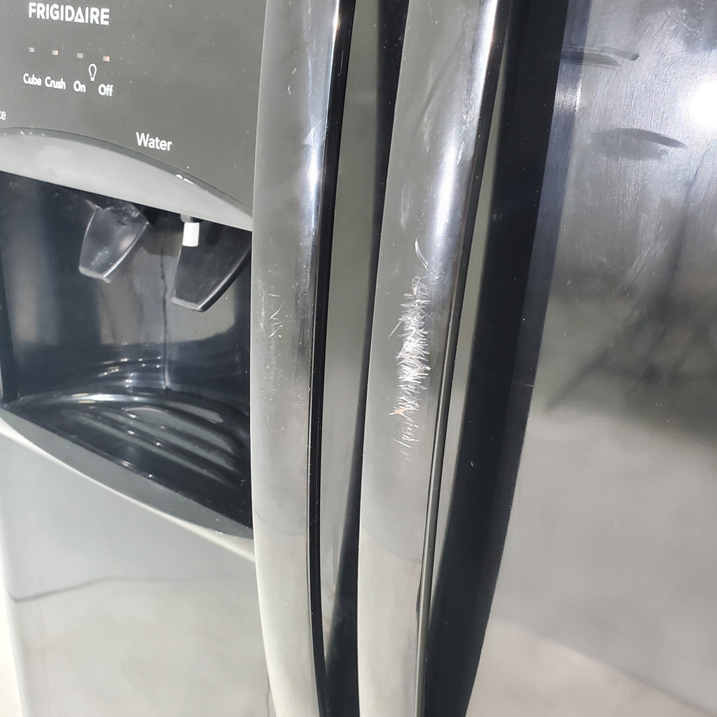 Pictures of Ebony Black Frigidaire 25.5 cu. ft. Side by Side Refrigerator with Exterior Ice and Water Dispenser - Certified Refurbished - Neu Appliance Outlet - Discount Appliance Outlet in Austin, Tx