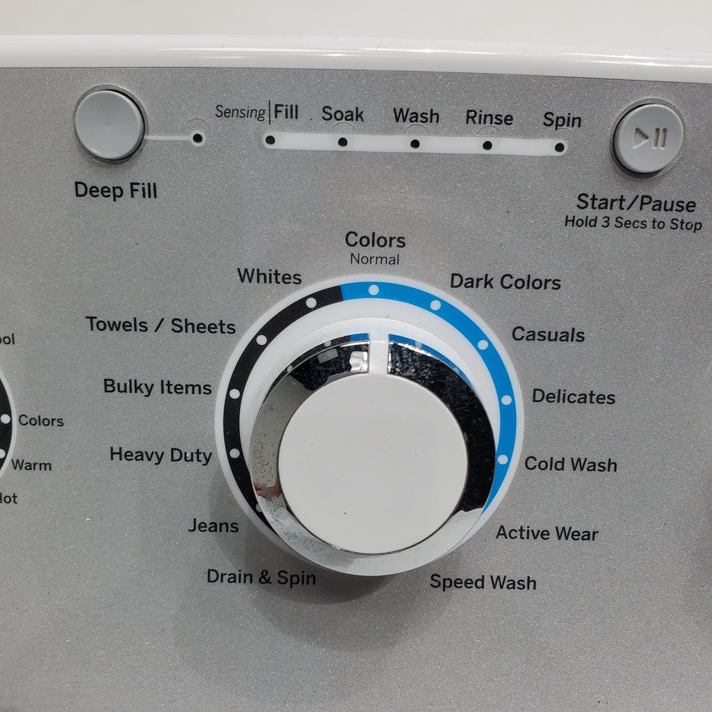 Pictures of ENERGY STAR GE. 4.2 cu. ft. Top Load Washing Machine with Stain Removal Guide and HE GE 7.2 cu. ft. Electric Dryer with HE Sensor Dry - Certified Refurbished - Neu Appliance Outlet - Discount Appliance Outlet in Austin, Tx