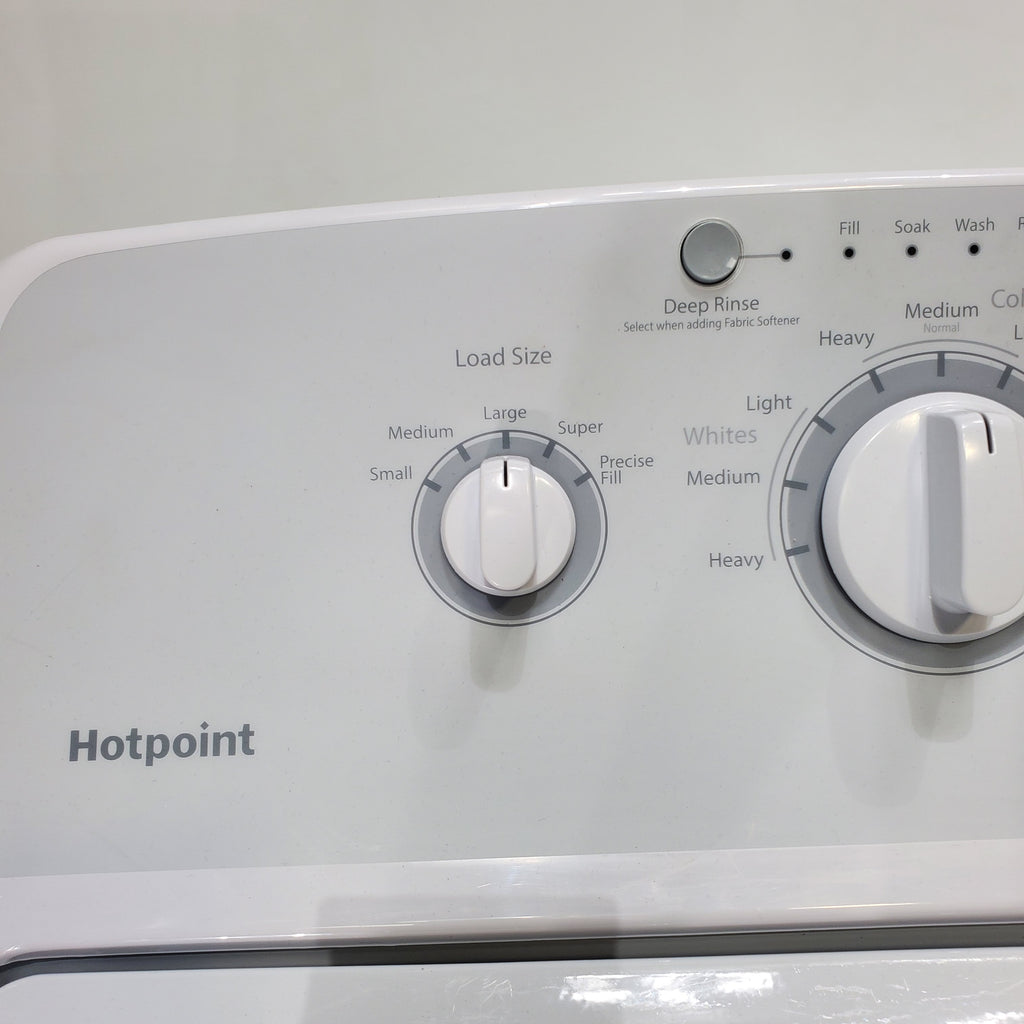 Pictures of Hotpoint 3.8 cu. ft. Top Load Washing Machine with Stainless Steel Basket and GE 6.2 cu. ft. Electric Dryer with 120 ft Venting - Certified Refurbished - Neu Appliance Outlet - Discount Appliance Outlet in Austin, Tx