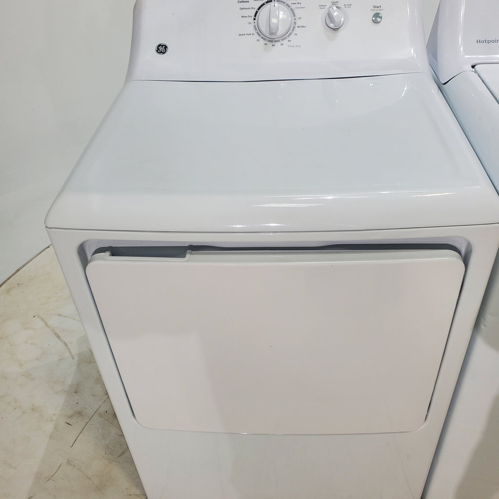 Pictures of Hotpoint 3.8 cu. ft. Top Load Washing Machine with Stainless Steel Basket and GE 6.2 cu. ft. Electric Dryer with 120 ft Venting - Certified Refurbished - Neu Appliance Outlet - Discount Appliance Outlet in Austin, Tx