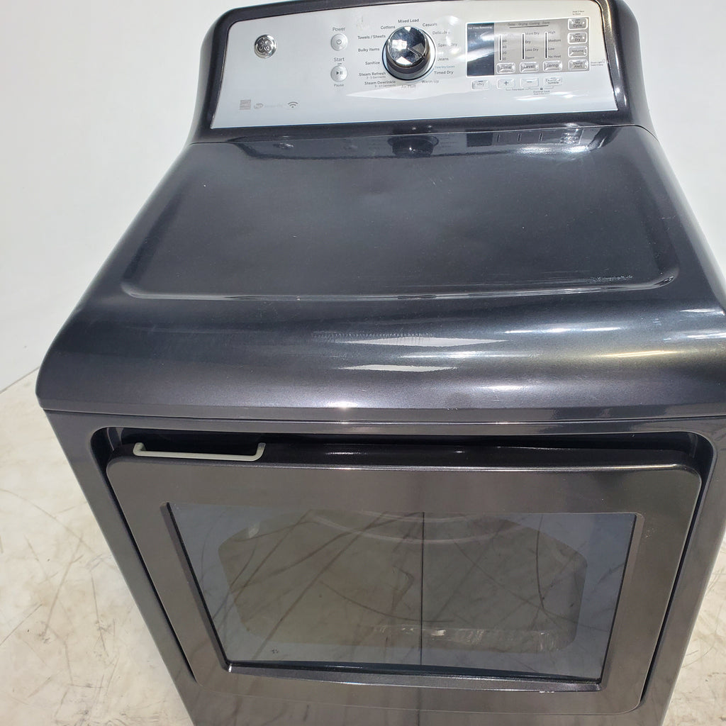 Pictures of Diamond Gray ENERGY STAR GE 7.4 cu. ft. Steam Electric Dryer with My Cycle - Certified Refurbished - Neu Appliance Outlet - Discount Appliance Outlet in Austin, Tx