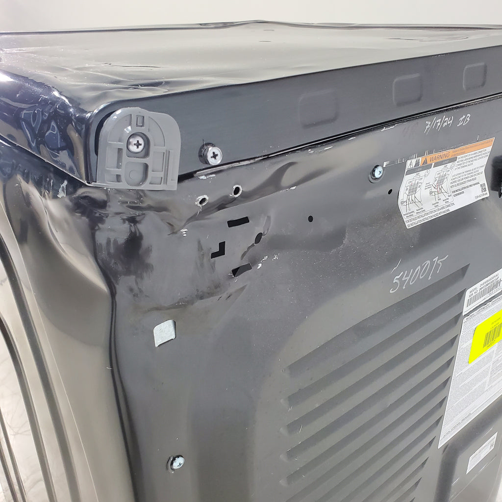 Pictures of Brushed Black ENERGY STAR Samsung 7.5 cu. ft. Frontload Electric Dryer with Steam - Scratch & Dent - Major - Neu Appliance Outlet - Discount Appliance Outlet in Austin, Tx