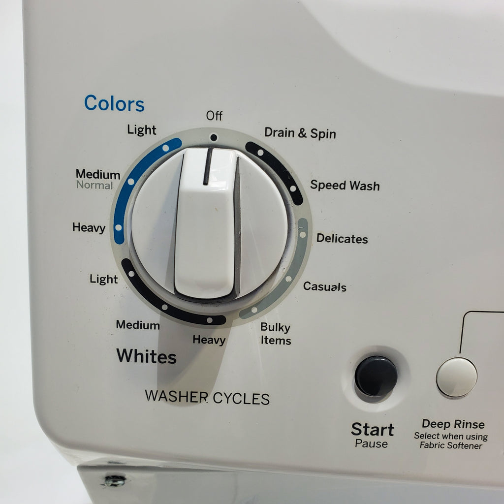 Pictures of GE 3.8 cu. ft. Laundry Center Washer and 5.9 cu. ft. Electric Dryer with Electro-Mechanical Rotary Dial Controls - Certified Refurbished - Neu Appliance Outlet - Discount Appliance Outlet in Austin, Tx