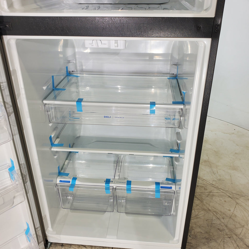 Pictures of 30 in. Wide EasyCare Stainless Steel Frigidaire 20.0 cu. ft. Top Freezer Refrigerator with EvepTemp Cooling System - Certified Refurbished - Neu Appliance Outlet - Discount Appliance Outlet in Austin, Tx