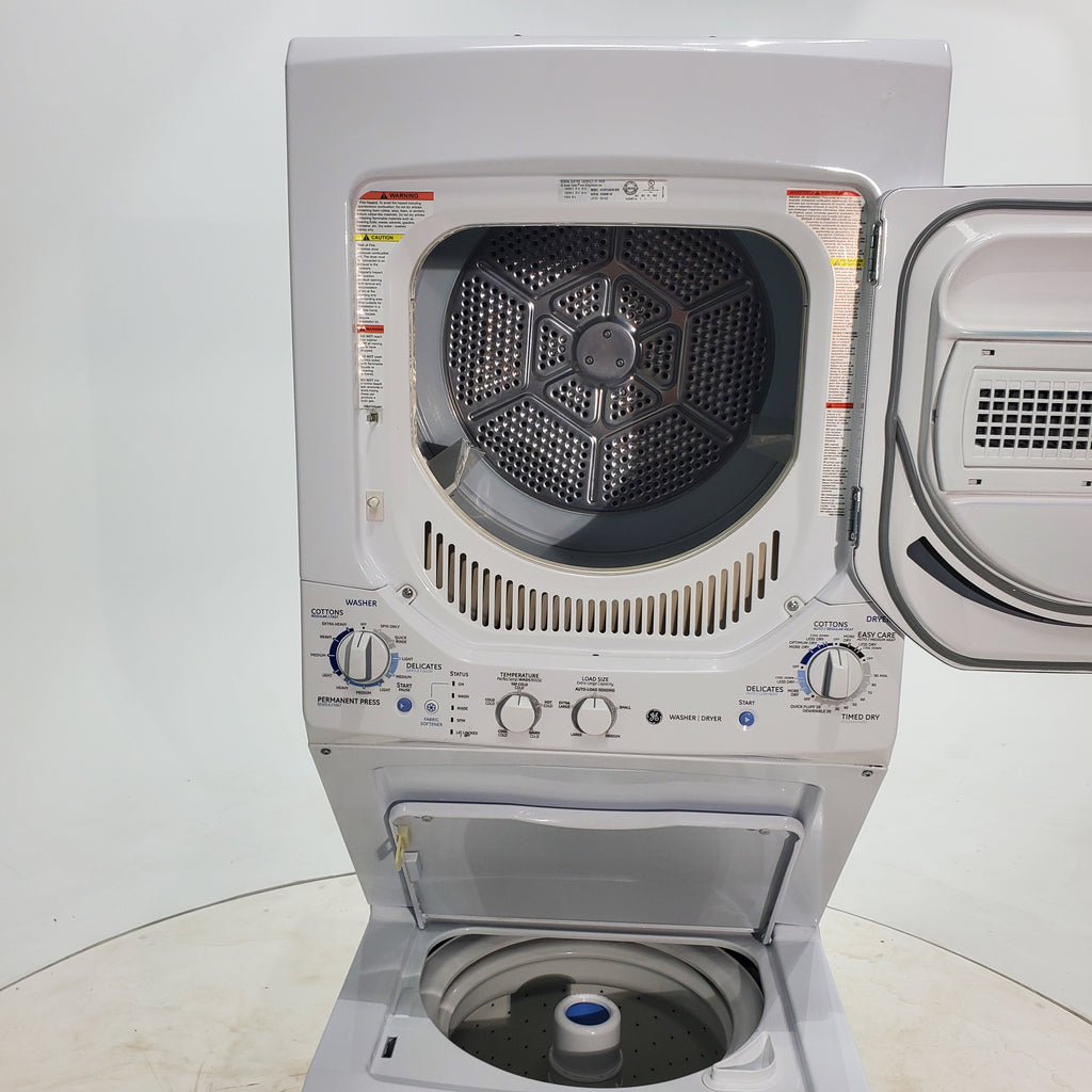 Pictures of GE Unitized Spacemaker® 2.2 DOE cu. ft. Washer and 4.4 cu. ft. Electric Dryer - Neu Appliance Outlet - Discount Appliance Outlet in Austin, Tx
