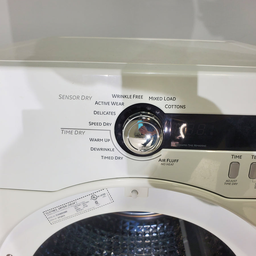 24" Wide Compact GE 4.0 cu.ft. Capacity Electric Dryer with Durable Stainless Steel Drum -  Certified Refurbished