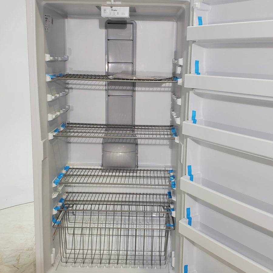 34 in. Wide White Whirlpool 19.65 cu. ft. Upright Freezer with Fast Freeze - Scratch & Dent - Minor