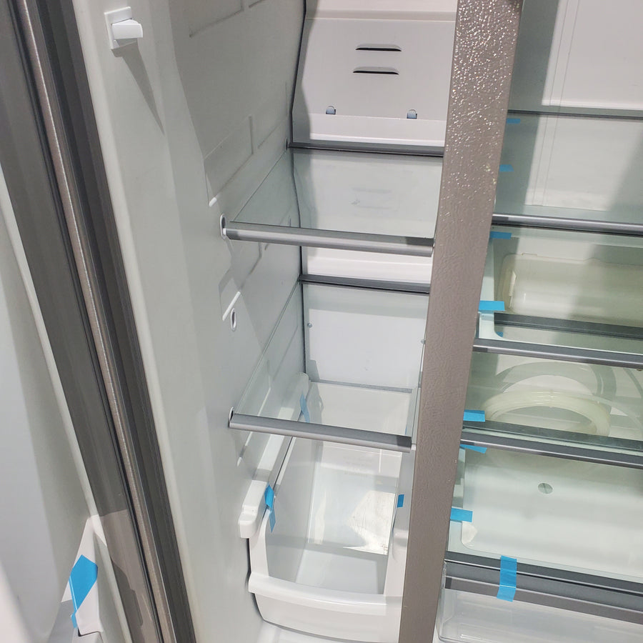 33 in. Wide Fingerprint-Resistant Stainless Steel Whirlpool 21.4 cu. ft. Side by Side Refrigerator with In Door Ice and Water Dispenser - Certified Refurbished