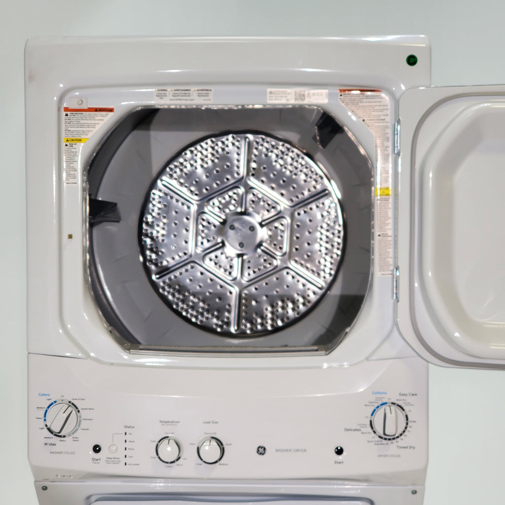 Pictures of GE 3.8 cu. ft. Laundry Center Washer and 5.9 cu. ft. Electric Dryer with Electro-Mechanical Rotary Dial Controls - Scratch & Dent - Minor - Neu Appliance Outlet - Discount Appliance Outlet in Austin, Tx