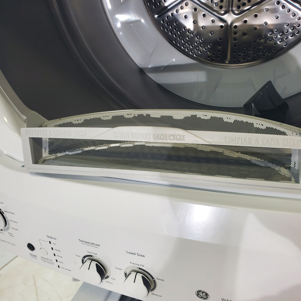 Pictures of GE 3.8 cu. ft. Laundry Center Washer and 5.9 cu. ft. Electric Dryer with Electro-Mechanical Rotary Dial Controls - Scratch & Dent - Minor - Neu Appliance Outlet - Discount Appliance Outlet in Austin, Tx