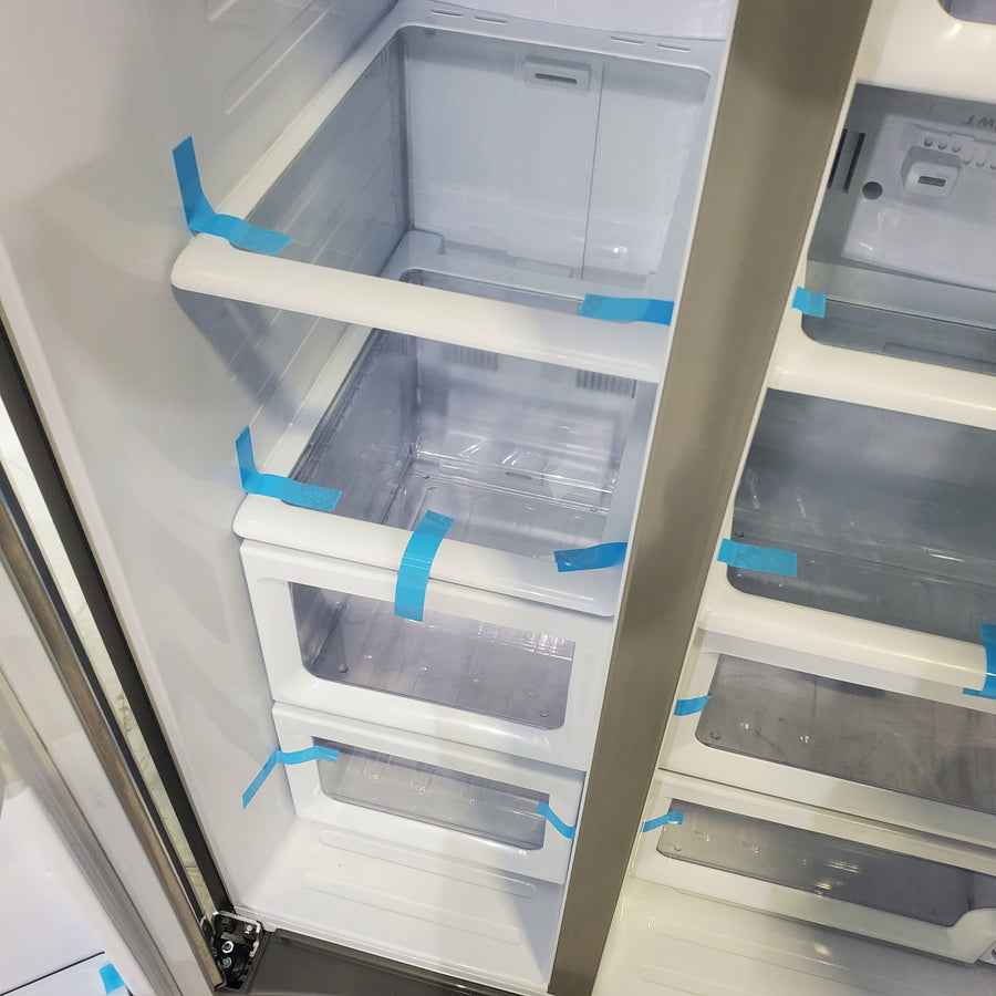 Stainless Steel ENERGY STAR Samsung 24.5 cu. ft. Side by Side Refrigerator with Exterior Ice and Water Dispenser - Certified Refurbished