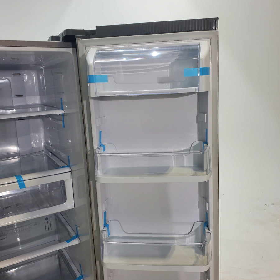 Stainless Steel ENERGY STAR Samsung 24.5 cu. ft. Side by Side Refrigerator with Exterior Ice and Water Dispenser - Certified Refurbished