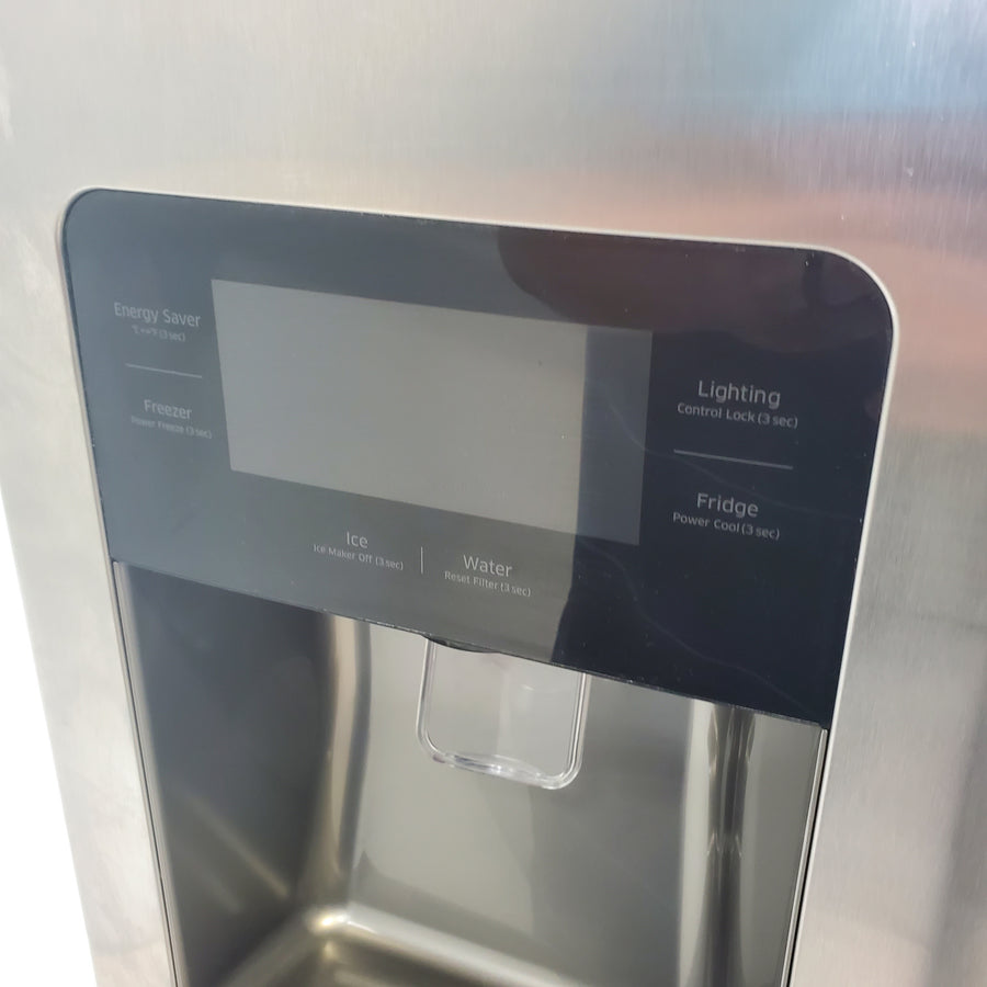 Stainless Steel ENERGY STAR Samsung 24.5 cu. ft. Side by Side Refrigerator with Exterior Ice and Water Dispenser - Certified Refurbished
