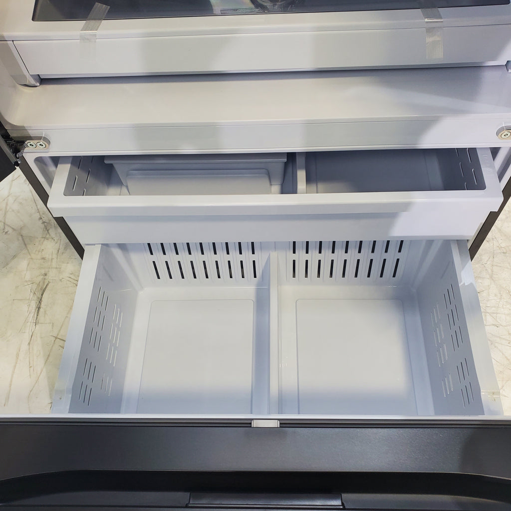 Pictures of Fingerprint Resistant Stainless Steel ENERGY STAR Samsung 32 cu. ft. 3 Door French Door Refrigerator with Dual Auto Ice Maker - Scratch & Dent - Minor - Neu Appliance Outlet - Discount Appliance Outlet in Austin, Tx