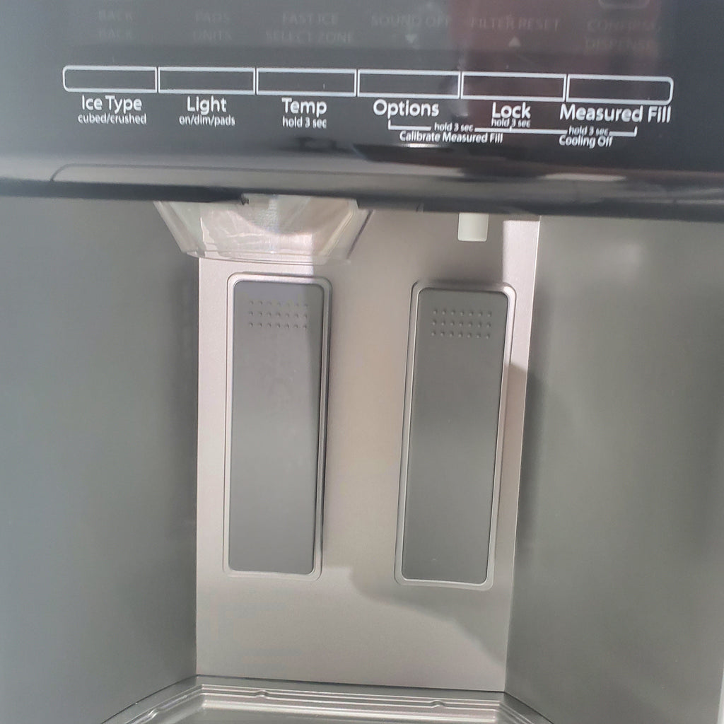 Pictures of Counter Depth Fingerprint-Resistant Stainless Steel Whirlpool 20.6 cu. ft. Side by Side Refrigerator In Door Ice and Water Dispenser - Scratch & Dent - Minor - Neu Appliance Outlet - Discount Appliance Outlet in Austin, Tx