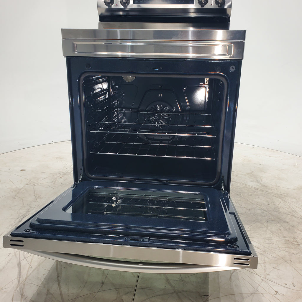 Pictures of Samsung 6.3 cu. ft. Smart Freestanding Electric Range with No-Preheat Air Fry & Convection in Stainless Steel - Scratch & Dent - Minor - Neu Appliance Outlet - Discount Appliance Outlet in Austin, Tx