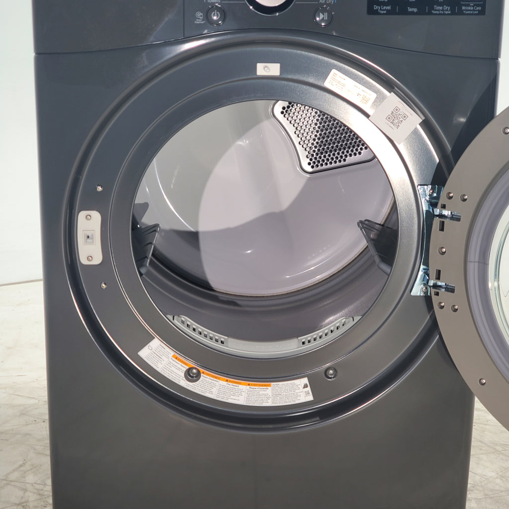 Pictures of LG Black ENERGY STAR 7.4 cu ft Ultra Large Capacity Electric Dryer with FlowSense Duct Detection - Scratch & Dent - Minor - Neu Appliance Outlet - Discount Appliance Outlet in Austin, Tx