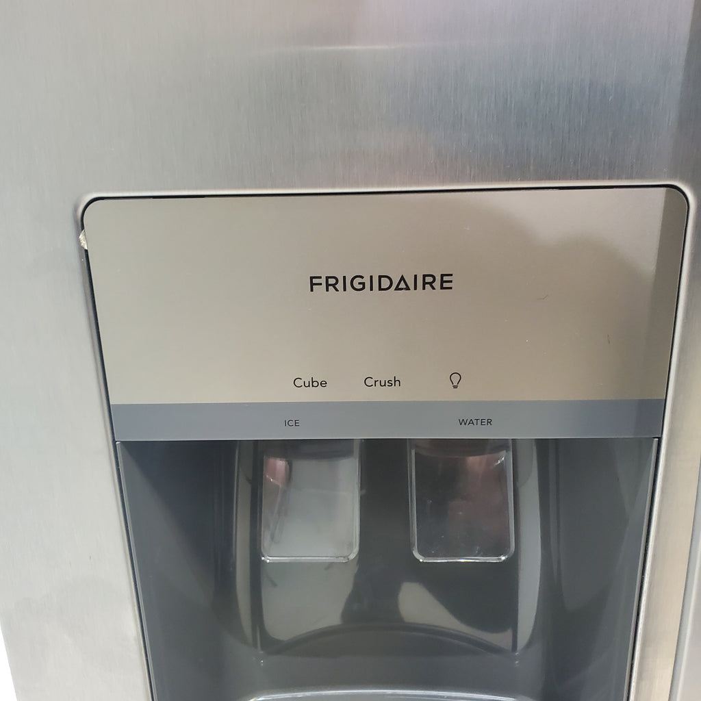 Pictures of 33" Wide Stainless Steel Frigidaire 22.3 cu. ft. ENERGY STAR Side by Side Refrigerator with Exterior Water and Ice Dispenser - Scratch & Dent - Minor - Neu Appliance Outlet - Discount Appliance Outlet in Austin, Tx