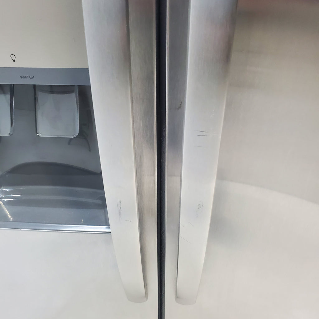 Pictures of 33" Wide Stainless Steel Frigidaire 22.3 cu. ft. ENERGY STAR Side by Side Refrigerator with Exterior Water and Ice Dispenser - Scratch & Dent - Minor - Neu Appliance Outlet - Discount Appliance Outlet in Austin, Tx