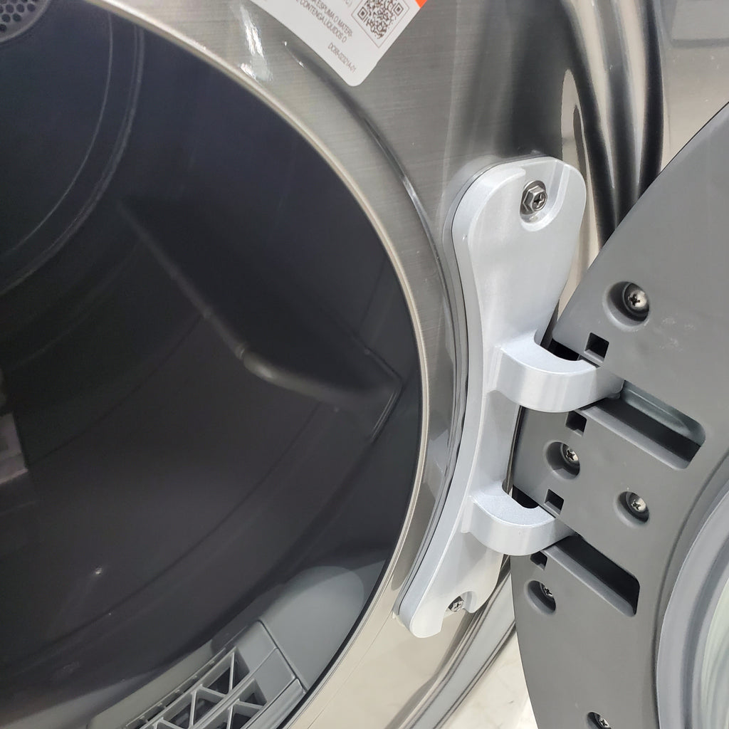 Pictures of Platinum Samsung 7.5 cu. ft. Front Load Electric Dryer with Steam- Scratch & Dent - Minor - Neu Appliance Outlet - Discount Appliance Outlet in Austin, Tx