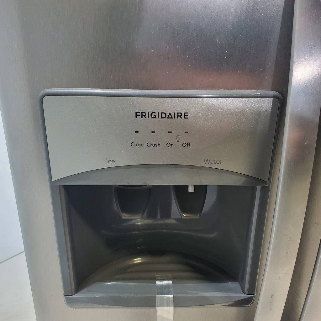 Pictures of 33 in. Wide Fingerprint-Resistant EasyCare Stainless Steel Frigidaire 22.1 cu. ft. Side by Side Refrigerator with External Ice and Water Dispenser - Certified Refurbished - Neu Appliance Outlet - Discount Appliance Outlet in Austin, Tx