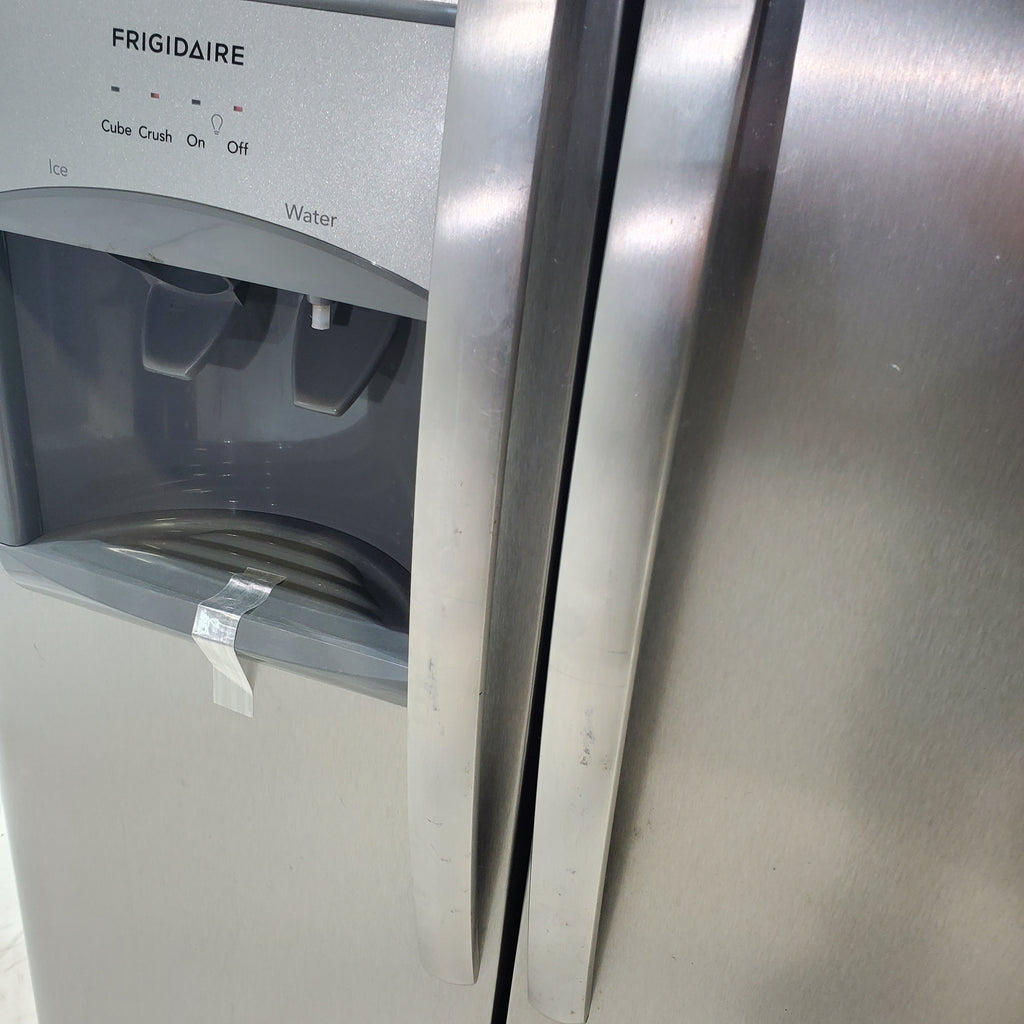 Pictures of 33 in. Wide Fingerprint-Resistant EasyCare Stainless Steel Frigidaire 22.1 cu. ft. Side by Side Refrigerator with External Ice and Water Dispenser - Certified Refurbished - Neu Appliance Outlet - Discount Appliance Outlet in Austin, Tx