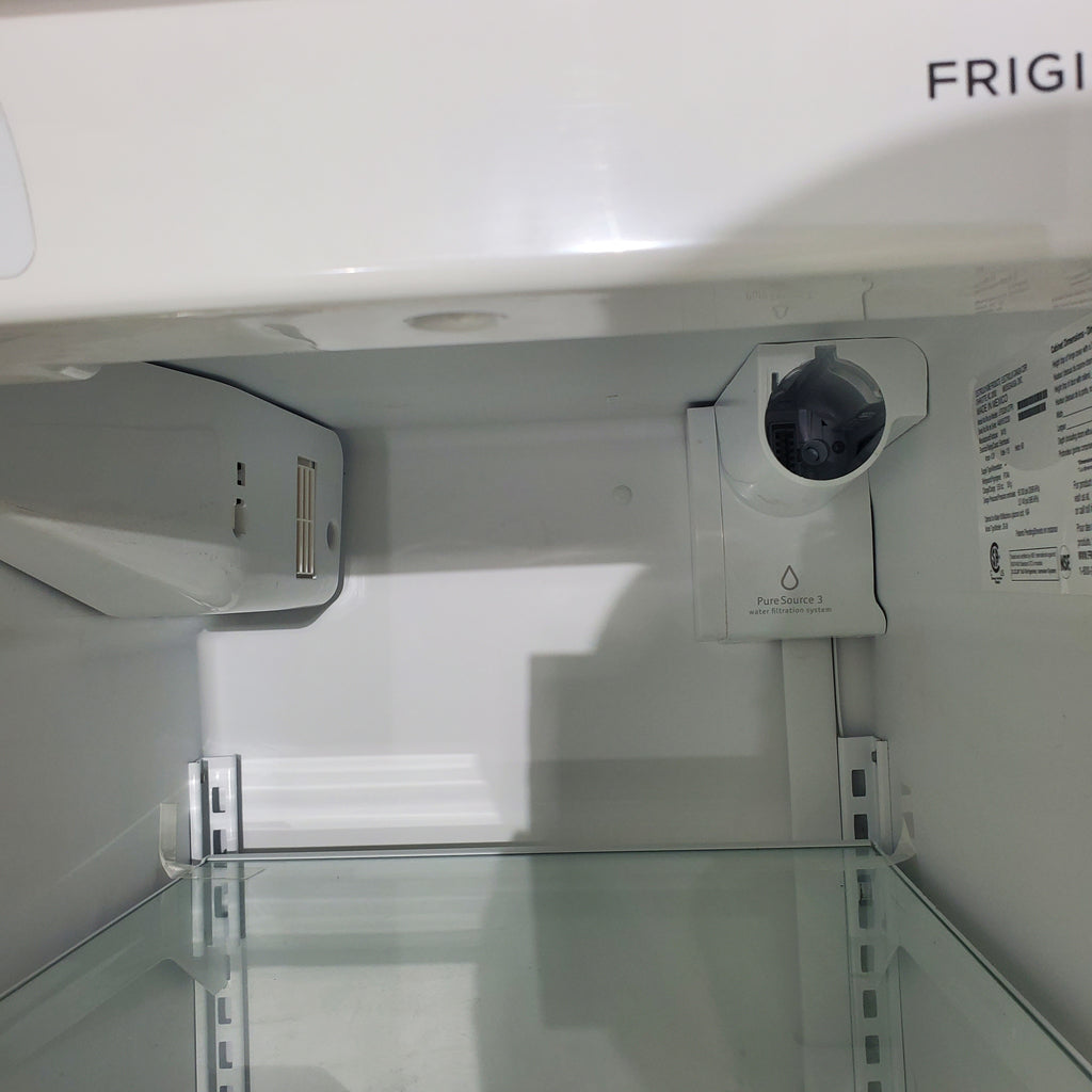 Pictures of Pearl White Frigidaire 25.5 cu. ft. Side by Side Refrigerator with Exterior Ice and Water Dispenser - Certified Refurbished - Neu Appliance Outlet - Discount Appliance Outlet in Austin, Tx