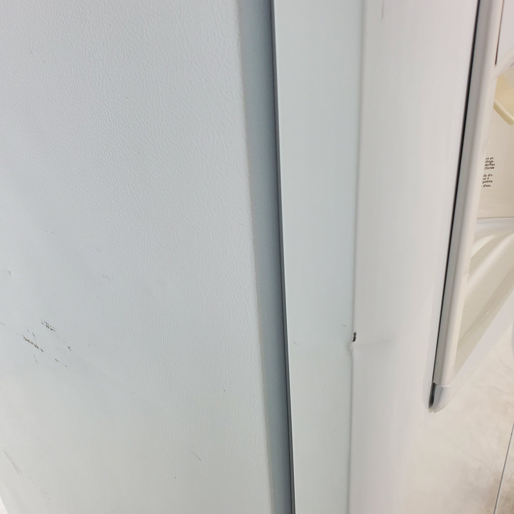 Pictures of Pearl White Frigidaire 25.5 cu. ft. Side by Side Refrigerator with Exterior Ice and Water Dispenser - Certified Refurbished - Neu Appliance Outlet - Discount Appliance Outlet in Austin, Tx