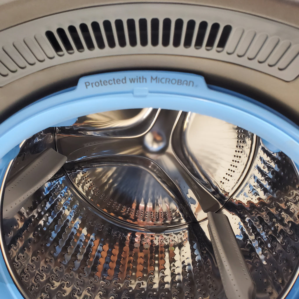 Pictures of GE Profile 5.3 cu. ft. Smart Front Load Washer in Carbon Graphite with OdorBlock UltraFresh Vent System and Carbon Graphite ENERGY STAR GE 7.8 cu. ft. Front Load Gas Dryer with Power Steam- Scratch & Dent - Minor - Neu Appliance Outlet - Discount Appliance Outlet in Austin, Tx