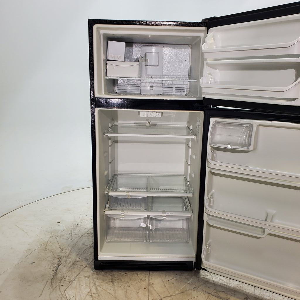 Pictures of 30" Wide Frigidaire Black 18 cu ft  Top and Bottom Refrigerator with Adjustable Shelving and Ice Maker - Certified Refurbished - Neu Appliance Outlet - Discount Appliance Outlet in Austin, Tx