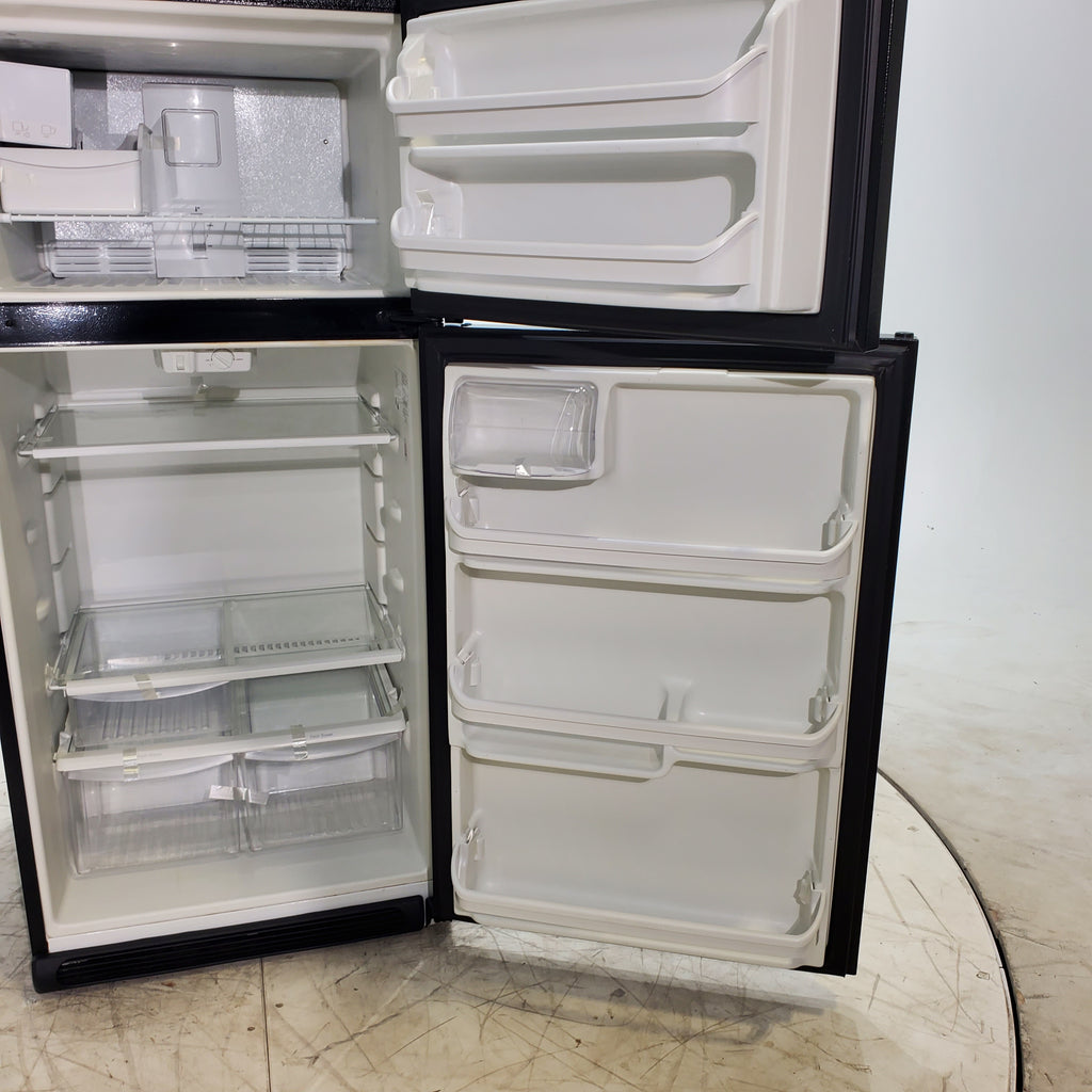 Pictures of 30" Wide Frigidaire Black 18 cu ft  Top and Bottom Refrigerator with Adjustable Shelving and Ice Maker - Certified Refurbished - Neu Appliance Outlet - Discount Appliance Outlet in Austin, Tx