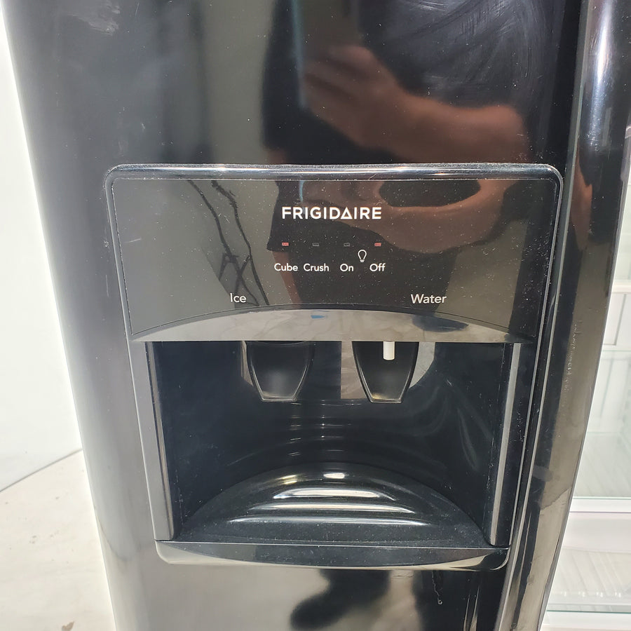 33" Wide Ebony Black Frigidaire 22.1 cu. ft. Side by Side Refrigerator with External Ice and Water Dispenser - Certified Refurbished