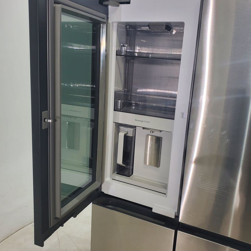 Pictures of Stainless Steel Samsung Bespoke Counter-depth 22.5-cu ft 4-Door Smart French Door ENERGY STAR Refrigerator with Dual Ice Maker and Water Dispenser and Door within Door - Scratch & Dent - Minor - Neu Appliance Outlet - Discount Appliance Outlet in Austin, Tx