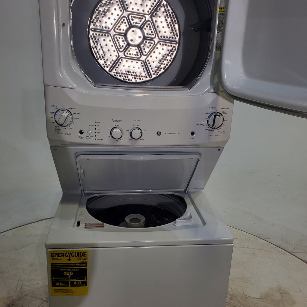 Pictures of GE 3.8 cu. ft. Laundry Center Washer and 5.9 cu. ft. Electric Dryer with Electro-Mechanical Rotary Dial Controls - Scratch & Dent - Minor - Neu Appliance Outlet - Discount Appliance Outlet in Austin, Tx