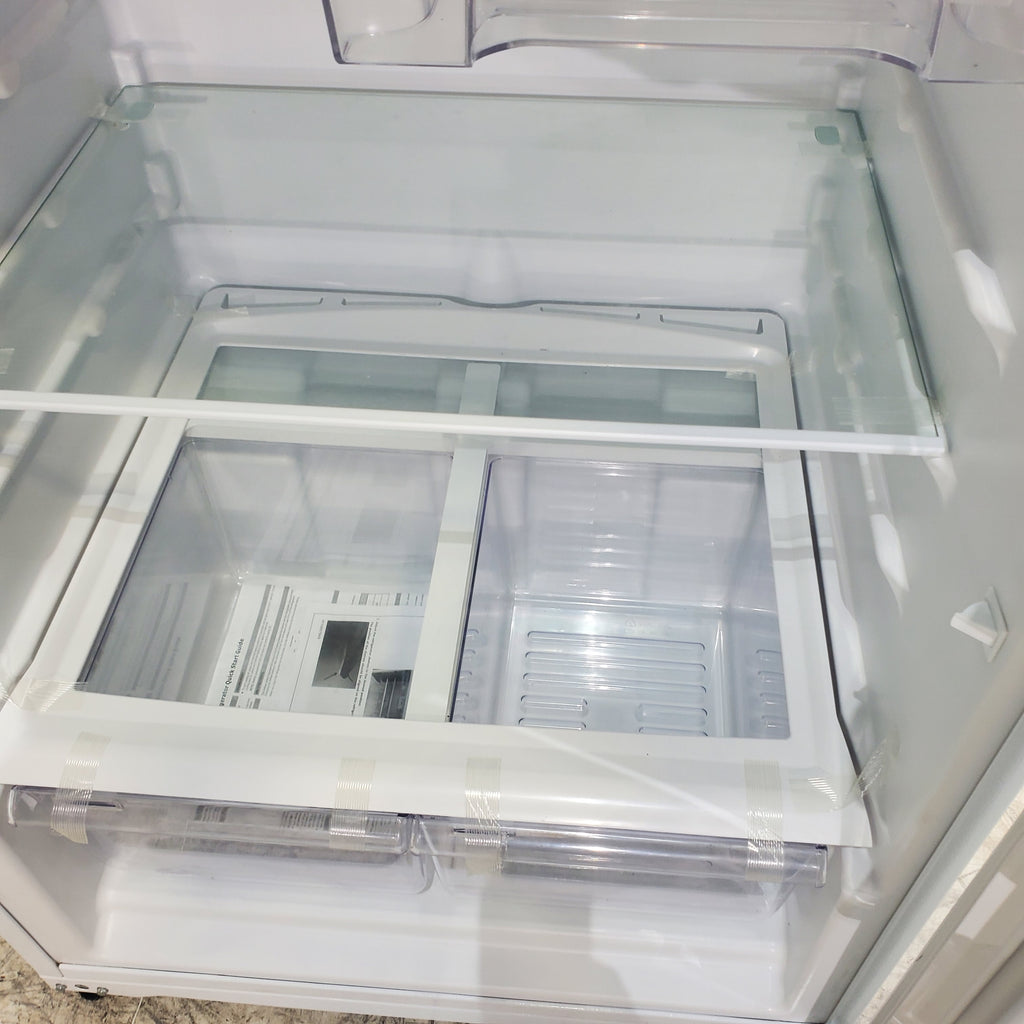 Pictures of 28" Wide White Whirlpool 18 cu. ft. Top Freezer Refrigerator with Flexi-Slide Bin - Scratch & Dent  - Minor - Neu Appliance Outlet - Discount Appliance Outlet in Austin, Tx