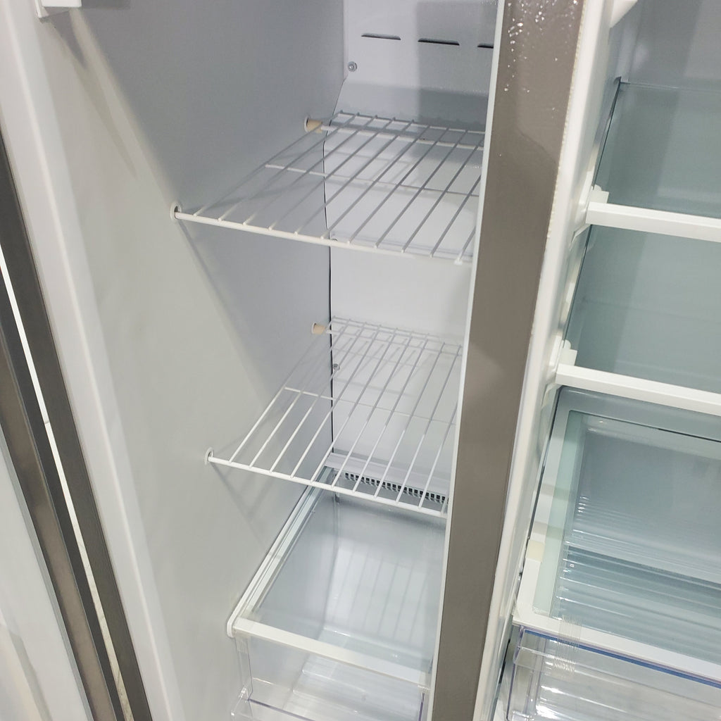 Pictures of ENERGY STAR Frigidaire Fingerprint Resistant Stainless Steel 25.6 cu. ft. Side by Side Refrigerator with Water and Ice Dispenser - Scratch & Dent - Minor (Copy) - Neu Appliance Outlet - Discount Appliance Outlet in Austin, Tx