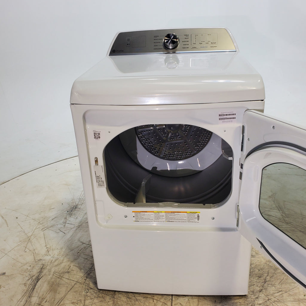 Pictures of GE Profile™ ENERGY STAR® 7.4 cu. ft. Capacity aluminized alloy drum Electric Dryer with Sanitize Cycle and Sensor Dry - Scratch & Dent - Minor - Neu Appliance Outlet - Discount Appliance Outlet in Austin, Tx