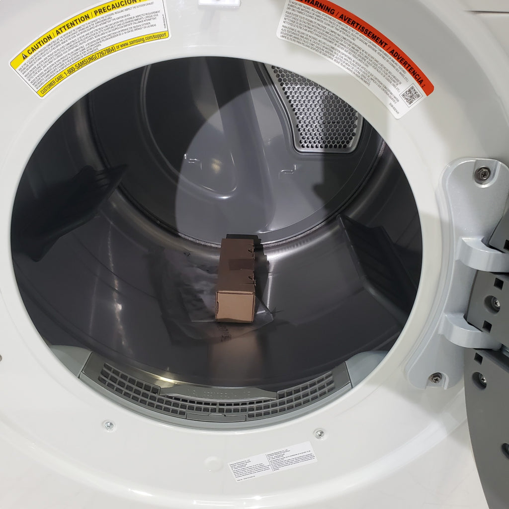 Pictures of Samsung Ivory 5.0 cu. ft. Extra Large Capacity Smart Front Load Washer with Super Speed Wash WF50BG8300AEUS and Steam and 7.5 cu. ft. Smart Electric Dryer with Steam Sanitize+ and Sensor Dry DVE50BG8300EA3 - Neu Appliance Outlet - Discount Appliance Outlet in Austin, Tx
